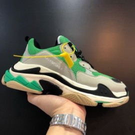 Balenciaga Triple S Sneakers UniseX In GrayGreen