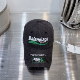 Balenciaga Wave Print Logo Baseball Cap In Gray