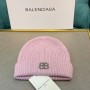 Balenciaga BB Knitted Hat In Pink