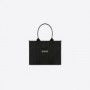 Balenciaga Small Hardware Tote Bag With Strap Canvas In Black